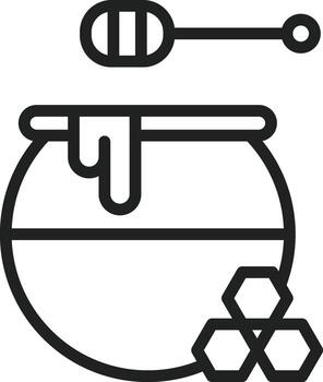 Honey Jar icon vector image. Suitable for mobile apps, web apps and print media.