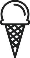 Ice Cream icon vector image. Suitable for mobile apps, web apps and print media.