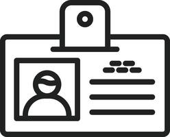 Identification Card icon vector image. Suitable for mobile apps, web apps and print media.