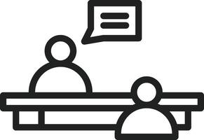 Interview icon vector image. Suitable for mobile apps, web apps and print media.