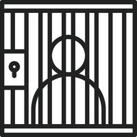 Jail icon vector image. Suitable for mobile apps, web apps and print media.