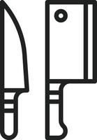 Kitchen Knives icon vector image. Suitable for mobile apps, web apps and print media.
