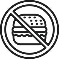 No Food icon vector image. Suitable for mobile apps, web apps and print media.