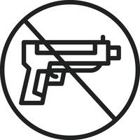 No Weapons icon vector image. Suitable for mobile apps, web apps and print media.