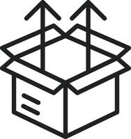 Open Box icon vector image. Suitable for mobile apps, web apps and print media.