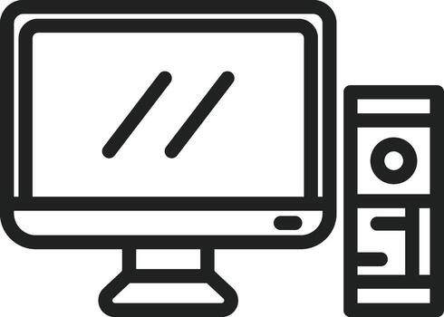 Pc icon vector image. Suitable for mobile apps, web apps and print media.