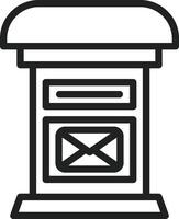 Postbox icon vector image. Suitable for mobile apps, web apps and print media.