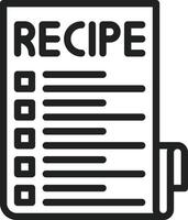 Recipe icon vector image. Suitable for mobile apps, web apps and print media.