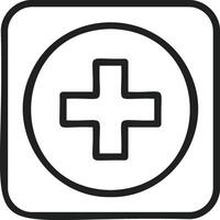 Red Cross icon vector image. Suitable for mobile apps, web apps and print media.