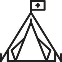 Refugee Camp icon vector image. Suitable for mobile apps, web apps and print media.