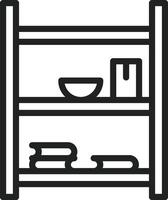 Shelves icon vector image. Suitable for mobile apps, web apps and print media.