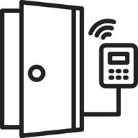 Smart Door icon vector image. Suitable for mobile apps, web apps and print media.