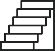 Stairs icon vector image. Suitable for mobile apps, web apps and print media.