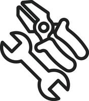 Tools icon vector image. Suitable for mobile apps, web apps and print media.