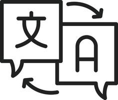 Translation icon vector image. Suitable for mobile apps, web apps and print media.