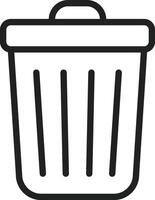 Trash icon vector image. Suitable for mobile apps, web apps and print media.