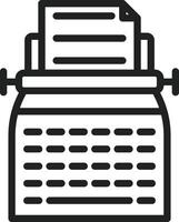 Typewriter icon vector image. Suitable for mobile apps, web apps and print media.