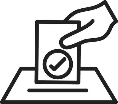 Vote Check icon vector image. Suitable for mobile apps, web apps and print media.