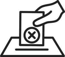 Vote Reject icon vector image. Suitable for mobile apps, web apps and print media.