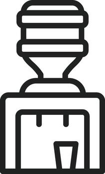 Water Dispenser icon vector image. Suitable for mobile apps, web apps and print media.