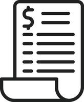Bill icon image. Suitable for mobile apps, web apps and print media. vector
