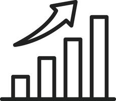 Bar Graph icon image. Suitable for mobile apps, web apps and print media. vector
