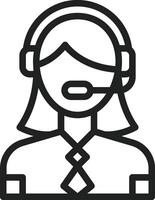 Call Center Agent icon image. Suitable for mobile apps, web apps and print media. vector