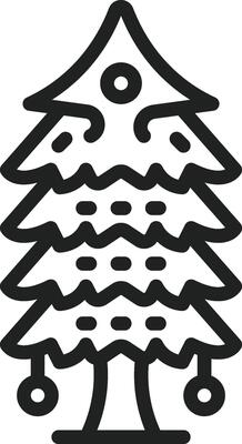 Christmas Tree icon image. Suitable for mobile apps, web apps and print media.