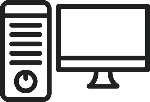 Computer icon image. Suitable for mobile apps, web apps and print media. vector