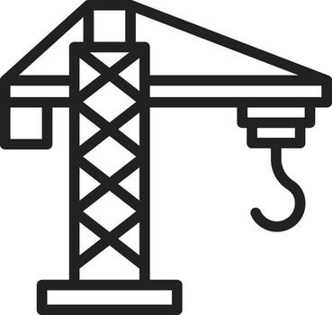 grua icono imagen. adecuado para móvil aplicaciones, web aplicaciones y impresión medios de comunicación. vector