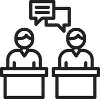 Debate icon image. Suitable for mobile apps, web apps and print media. vector