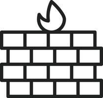 Firewall icon image. Suitable for mobile apps, web apps and print media. vector