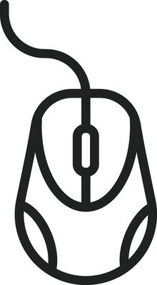 Mouse icon image. Suitable for mobile apps, web apps and print media.