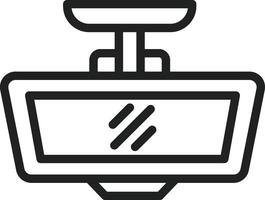 Rearview Mirror icon image. Suitable for mobile apps, web apps and print media. vector