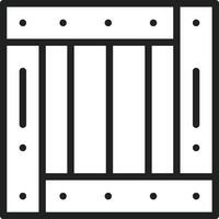 Wooden Box icon image. Suitable for mobile apps, web apps and print media. vector