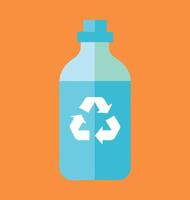 symbol in a bottle for recycle vector