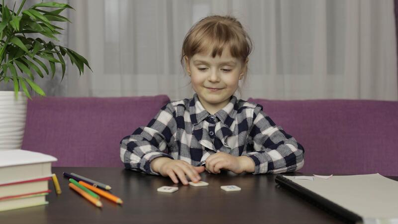 Children making call doing distance education lessons at home. Webcam view 49209147 Stock Video at Vecteezy