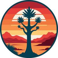 silhouette of a tree in the sunset logo , icon, element, and template vector