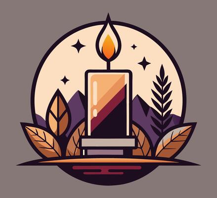 Vibrant Thanksgiving With graphic Candle