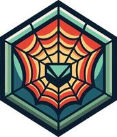 Spider net with cobweb vector