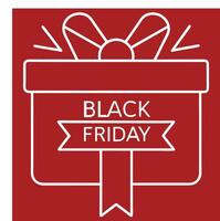 Minimalist Black Friday banner with clean, isolated text design vector