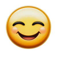 Smile emoji conveying happiness and joy with simple facial features and a bright yellow color palette png