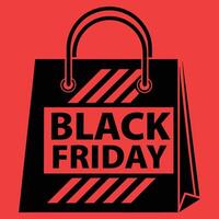 Sophisticated Black Friday banner featuring stylish, isolated text vector