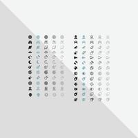 25 Astronomy Icons in 5 different variations for web applications and print templates vector