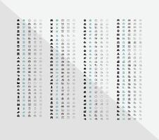 108 Building Icons in 5 different variations for web applications and print templates vector
