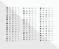 46 Accessibility icons in 5 different variations for web applications and print templates vector
