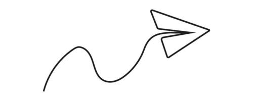 Message icon, paper airplane icon vector
