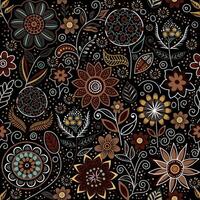 flowers on the background of leaf ornament vector
