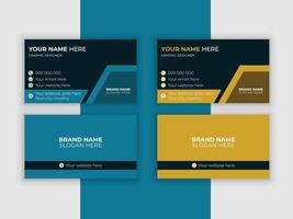 Modern Luxury Business Card Template with Abstract Customizable Layout and Elements. Professional, minimalist editable design for branding identity vector