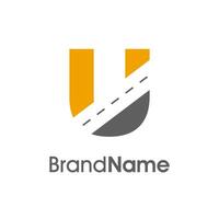 Simple Initial U Way Logo vector